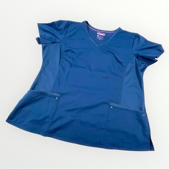 Purple Label NAVY Blue Scrub Top - Picture 7 of 14